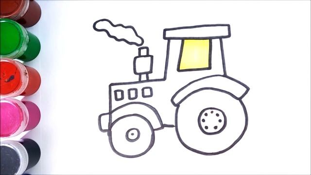 Сурет салу трактор | How to draw a tractor | Как нарисовать трактор | Сурет салу трактор