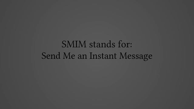 What Does "SMIM" Stand For? смотреть онлайн