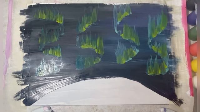 Пингвины. Рисунок гуашью. Правополушарное рисование для детей и взрослых. Рисуем просто. смотреть онлайн