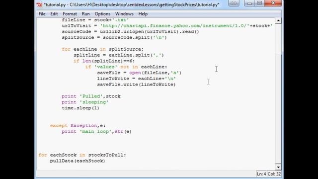 Python Charting Stocks/Forex for Technical Analysis Part 3 - Free intra-day stock data смотреть онлайн