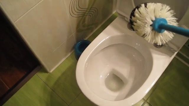 Последовательность мытья унитаза ершиком