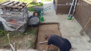 Заливка отмостки (timelapse)