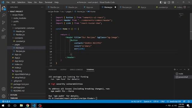 Recipe Finder | React and Semantic UI React | React Project Series