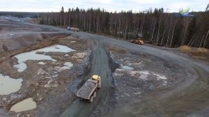 Производство щебня в Карелии снято на квадрокоптер.