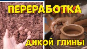 Подготовка глины для лепки из дикой глины