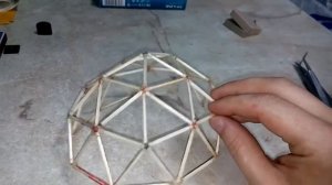 Геодезический купол из спичек v2 1/2