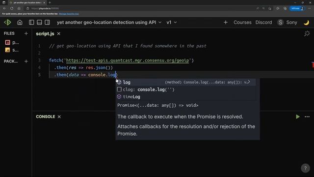 Another geo-location detection using API and JavaScript