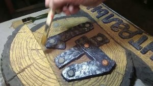 Адресная табличка на дом из арт-бетона.Покраска