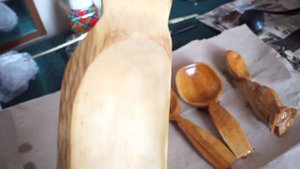 Ложки из ольхи, березы. Покрываю маслом