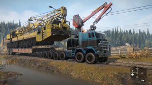 SnowRunner - Keny K100 Twinsteer 12x12 Heavy Hauler - Trailer Transport MAZ 7907 20x20 Big Crane