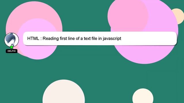 HTML : Reading first line of a text file in javascript смотреть онлайн