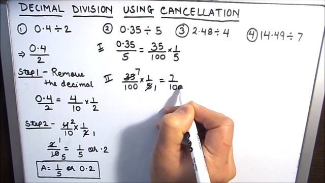 How to Divide Decimals Using Cancellation / Decimal Division using Cancellation / Decimal Division смотреть онлайн