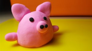 Сделать поделку на тему деревенское животное. Поросёнок из пластилина. Лепим свинку.