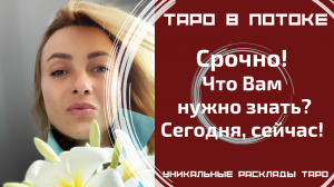 Срочно! Что мне нужно знать? Сегодня, сейчас! Совет от высших сил для ВАС!