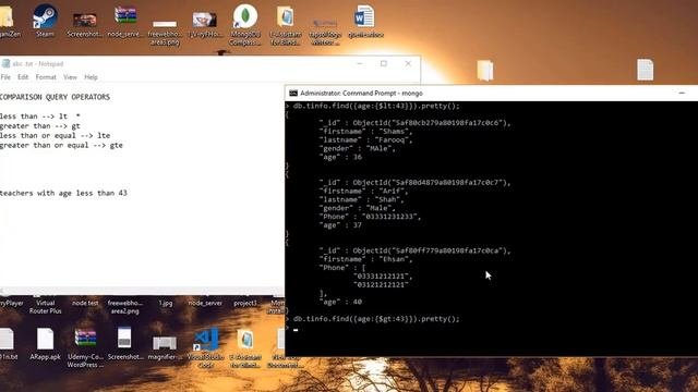 Comparison Query Operators - MongoDb