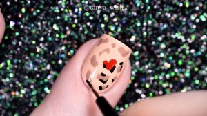 Leopard Valentine's Day Nail Desing - Леопардовый маникюр к Дню влюбленных