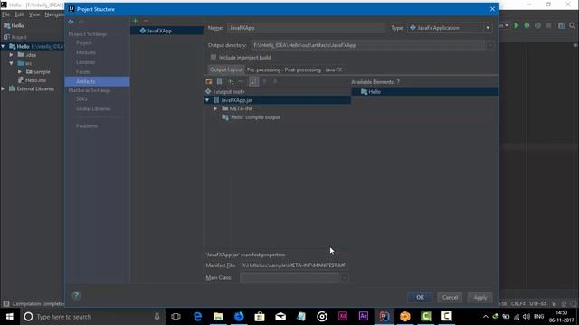 How to Export JavaFX Project into executable jar file in Intellij Idea смотреть онлайн