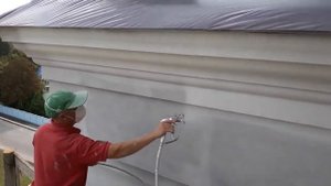 Безвоздушная покраска фасада