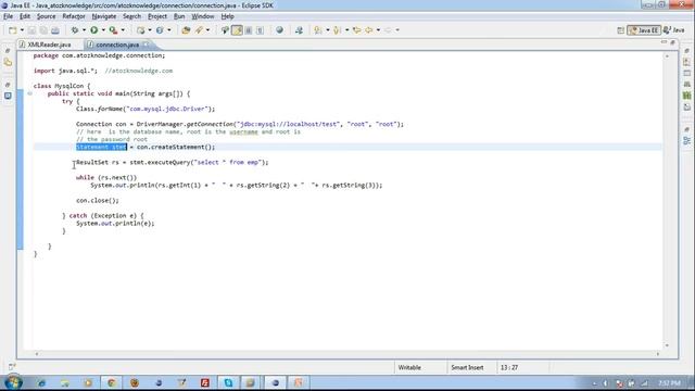 Java JDBC connectivity with mysql