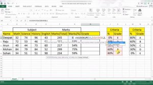 How To Calculate Grade with Vlookup in Excel(Hindi)