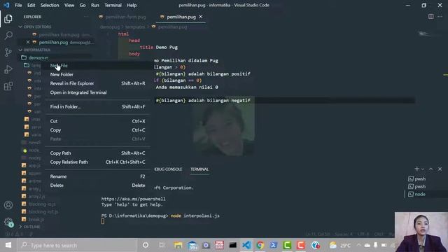 #37. Pemilihan didalam Pug Node.js