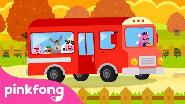 The Wheels on the Farm Bus Round and Round | Nursery Rhymes | Animal Songs | Pinkfong Songs смотреть онлайн