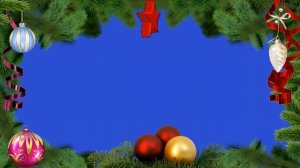 Футаж Новогодняя рамка на хромакее #2