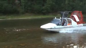 Аэросани "Патруль" по горной реке - 2 (видео от нашего покупателя).