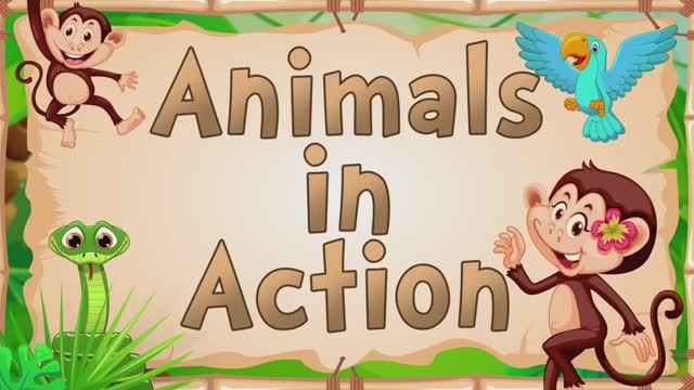 Animals in Action English animals and action verbs Английский животные и действия