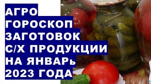 Агрогороскоп заготовок сельхозпродукции на январь 2023 года Агрогороскоп заготівель на січень 2023