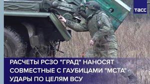 Расчеты РСЗО "Град" наносят совместные с гаубицами "Мста" удары по целям ВСУ #shorts
