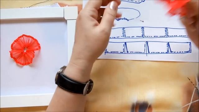 МК. Вышиваем маки разными способами. Часть 10. Маки из гофрированной ленты (продолжение). смотреть онлайн