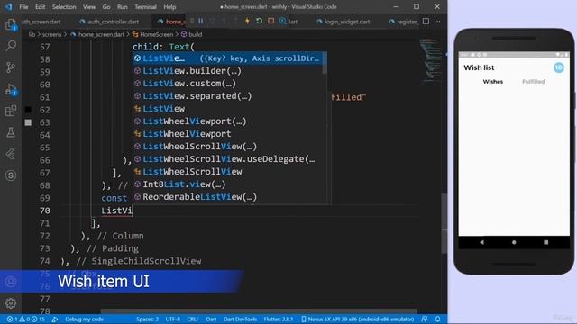 Make Wishlist App Using Flutter & Firebase | Flutter App 10 | Backslash Code @flutterdev @Firebase