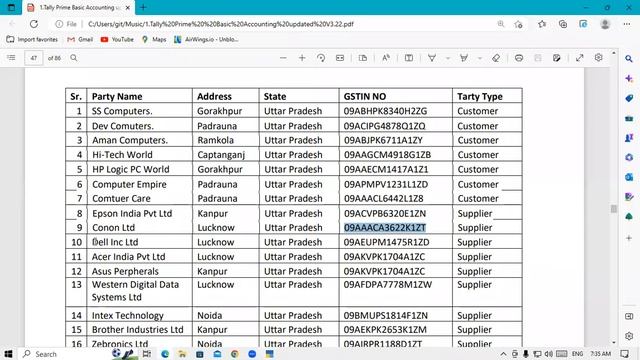 How to create Party Name in Tally Prime | GIT Education смотреть онлайн