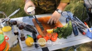 Видео-рецепт: карп гриль на чугунной решетке гриль и костровой подставке