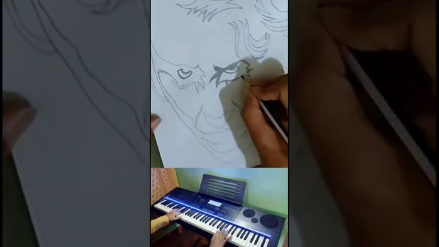 Joker theme(Lai Lai Lai song) with art | #ChillHorizon #Joker #piano #jokerart #lailailaisong