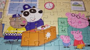 Пазл Свинка Пеппа, Панда Полицейские - собираем пазлы для детей | Polinka-Vitaminka