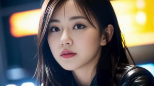 4K Widescreen Cyberpunk Futuristic Korean Model #aiart #ai #lookbook