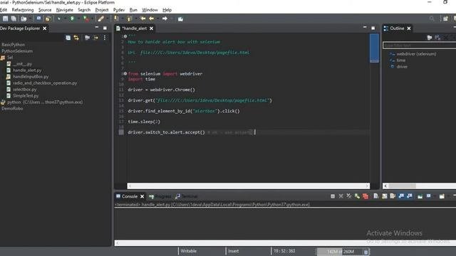 Selenium With Python | Selenium | How to handle alert box