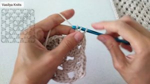 ЭТО НЕВЕРОЯТНО ПРОСТО! Подвесная корзинка из квадратного мотива + СХЕМА.