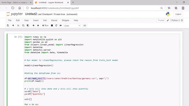 Linear Regression for Germany Corona Cases and Prediction with sklearn