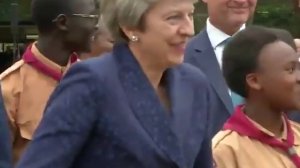 Theresa May filmed dancing again on her African trip