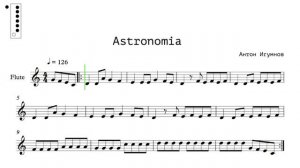 Astronomia, Coffin Dance MEME flute score (ноты для блок-флейты) in C