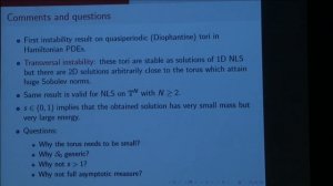 Growth of Sobolev norms for the cubic NLS near 1D quasi-periodic solutions - Marcel Guardia