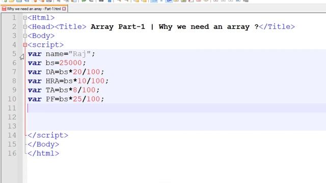 Need an arrays in Js | Why we Need an array in JavaScript