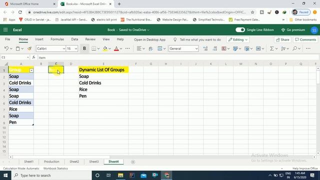 Unique Formula In Excel | Excel Unique Function | Dynamic List In Excel | Dynamic Menu In Excel