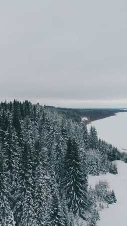 Зимние пейзажи Республики Коми. Княжпогостский район. Аэросъёмка