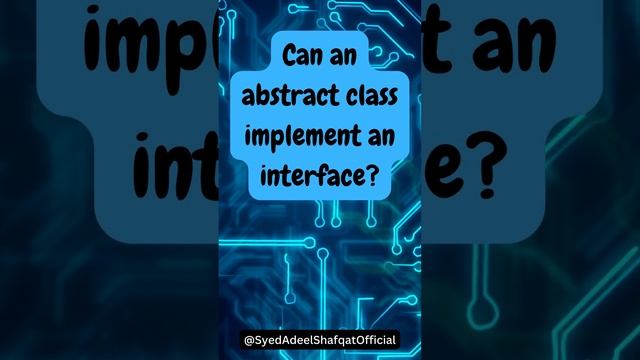 Can an abstract class implement an interface? смотреть онлайн