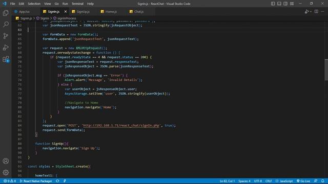 Mobile Application Development | React Native | React Chat | SignIn Page #1 смотреть онлайн