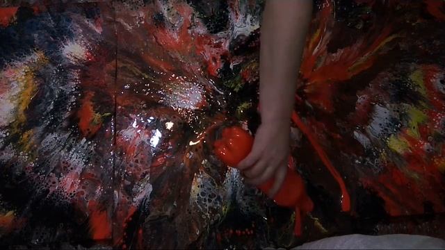 Урок начинающим.Акриловая заливка на трех холстах.Создание картины ФЕНОМ.Acrylic Fluid Pouring №1. смотреть онлайн